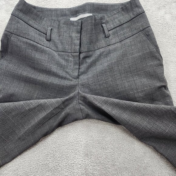 Smart Set Womens Pants Size 8 Reg Wide Leg Flaw Pockets High Waist Grey Check - Picture 9 of 15